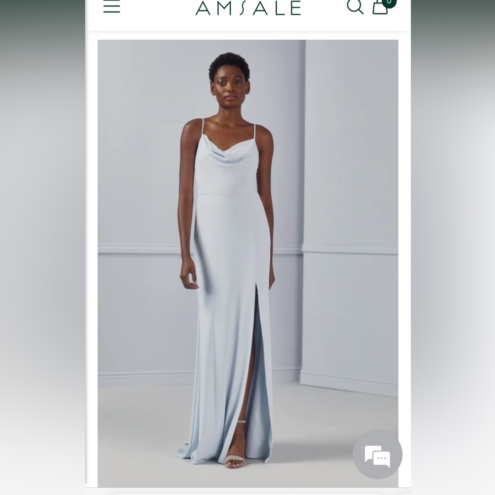 Amsale Light Blue Wedding Dress